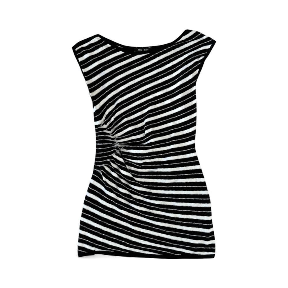 White House Black Market Sleeveless Striped sweater Top